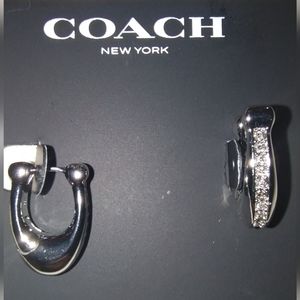 Authentic Coach Signature C earrings
